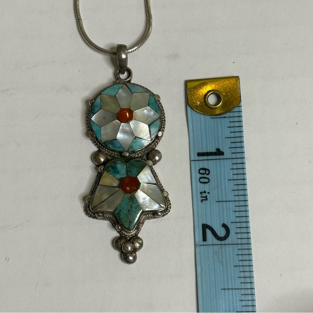 Sterling Silver Native Necklace - image 5